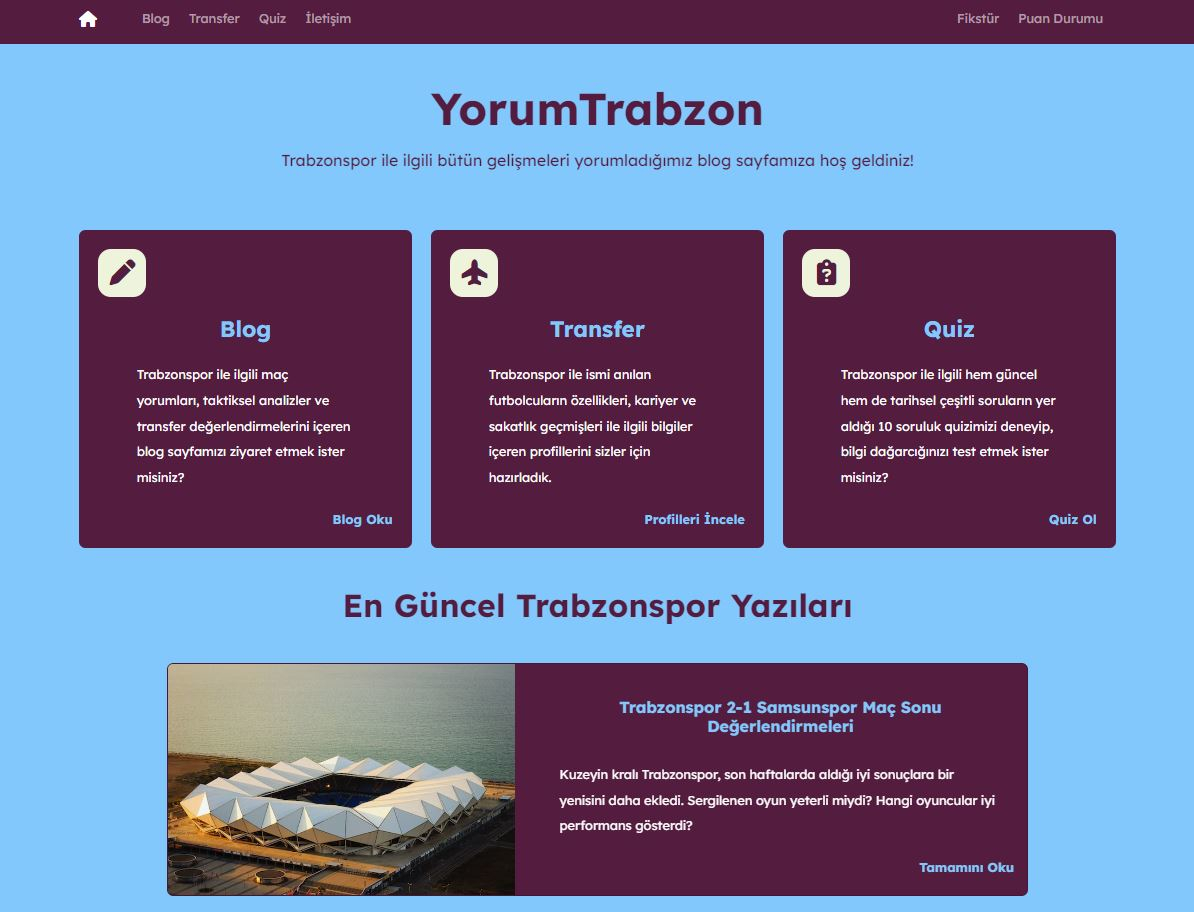 YorumTrabzon Web Sitesi